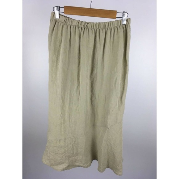Habitat Clothes to Live In Womens Skirt Flared Bottom Maxi Beige Size M - Picture 5 of 11